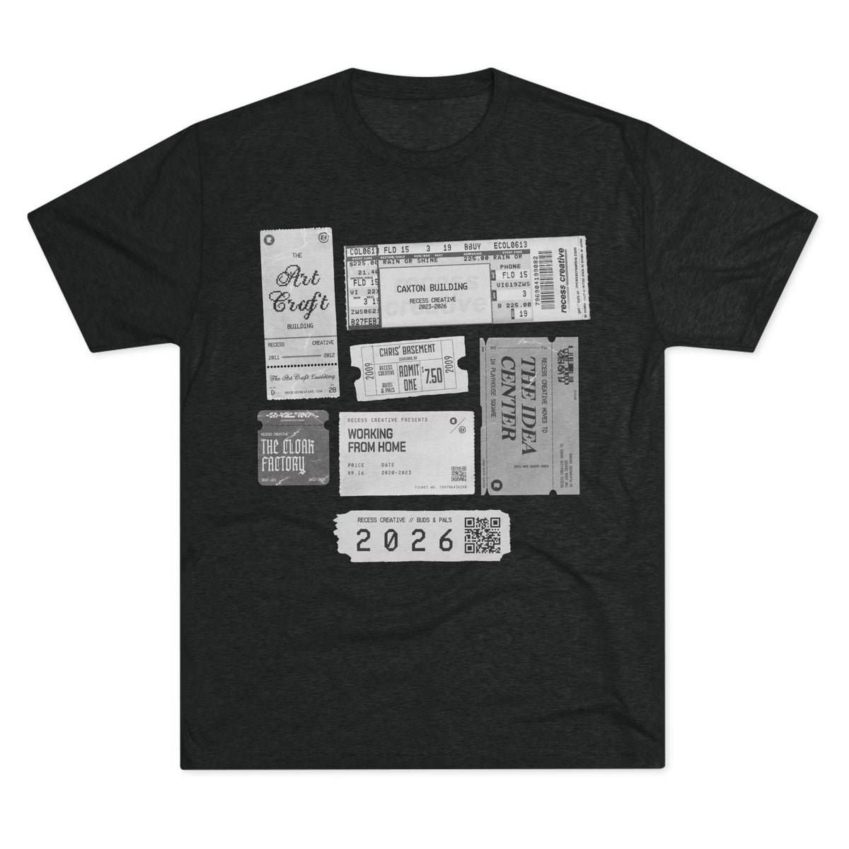 Places of Recess - Vintage Ticket Stub Graphic T-Shirt