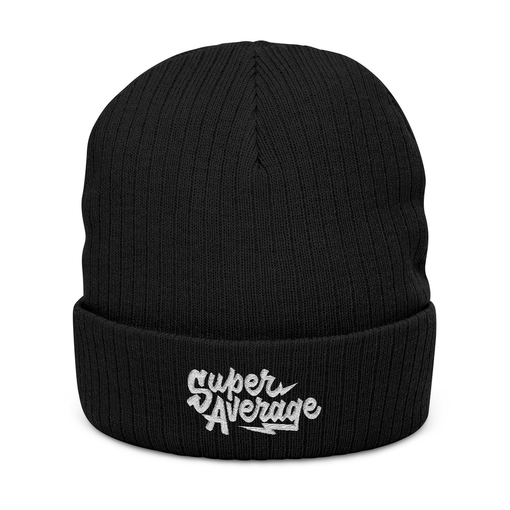 Embroidered Super Average Ribbed Beanie