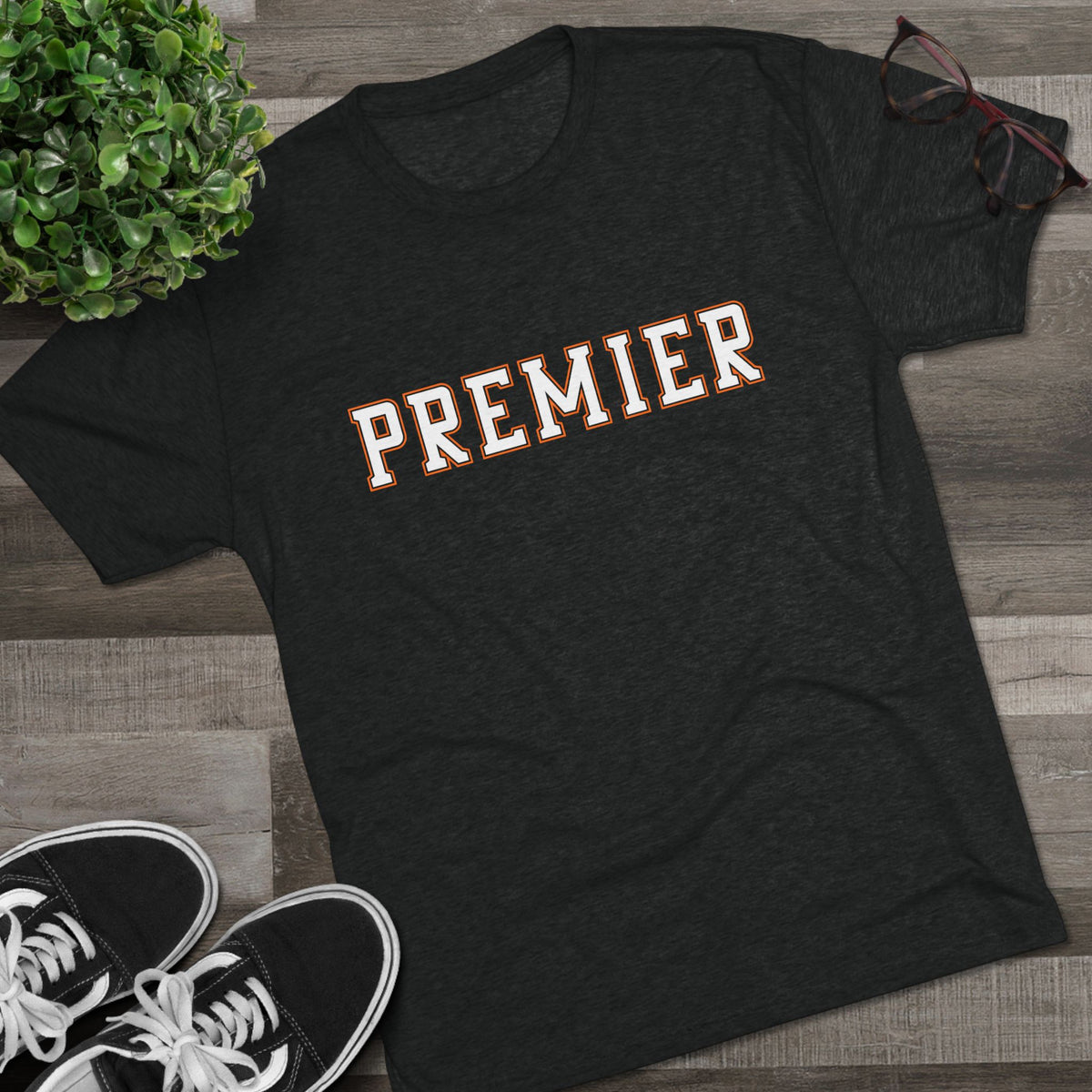 Premier Graphic Tee — Vintage Collegiate 'PREMIER' Crew Shirt