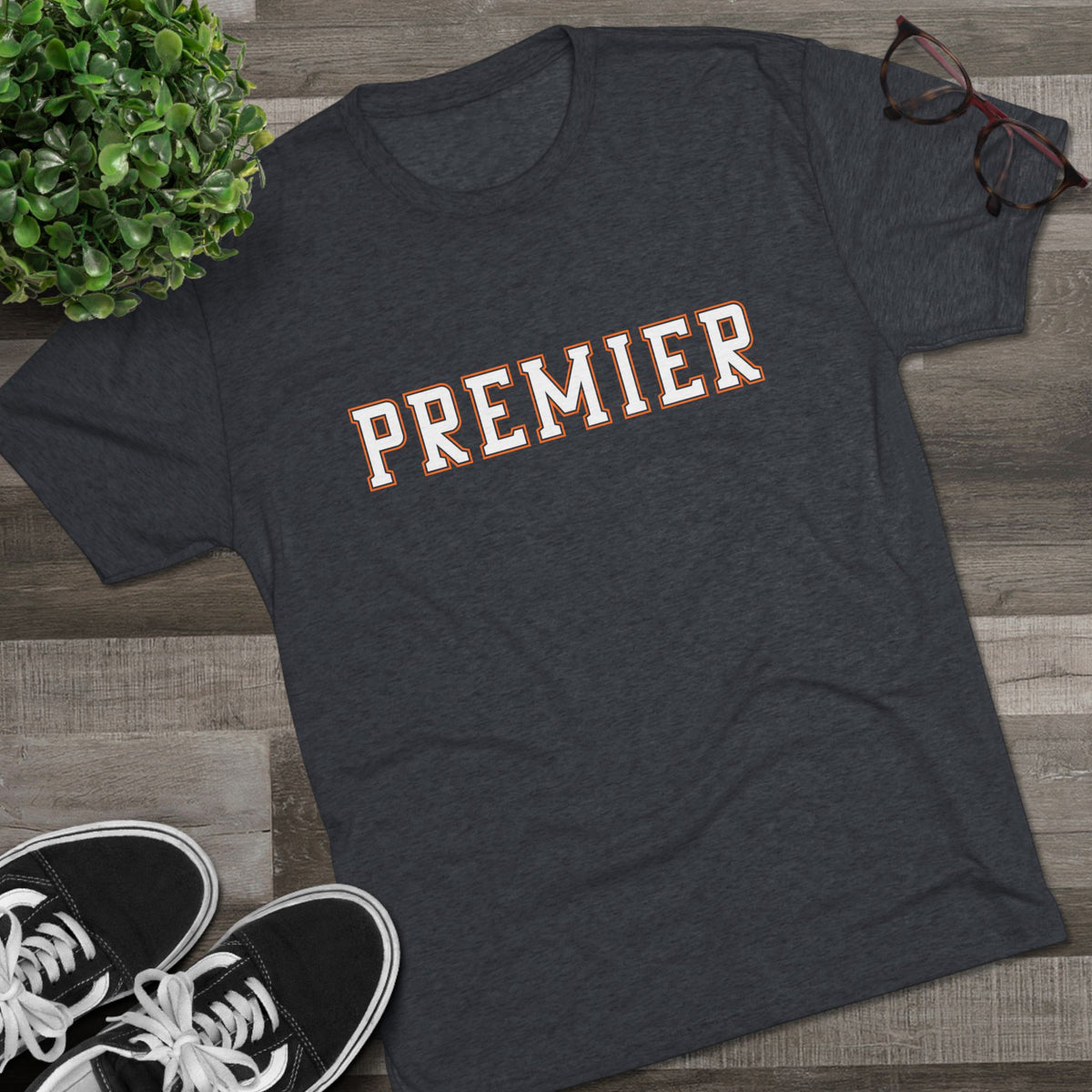 Premier Graphic Tee — Vintage Collegiate 'PREMIER' Crew Shirt