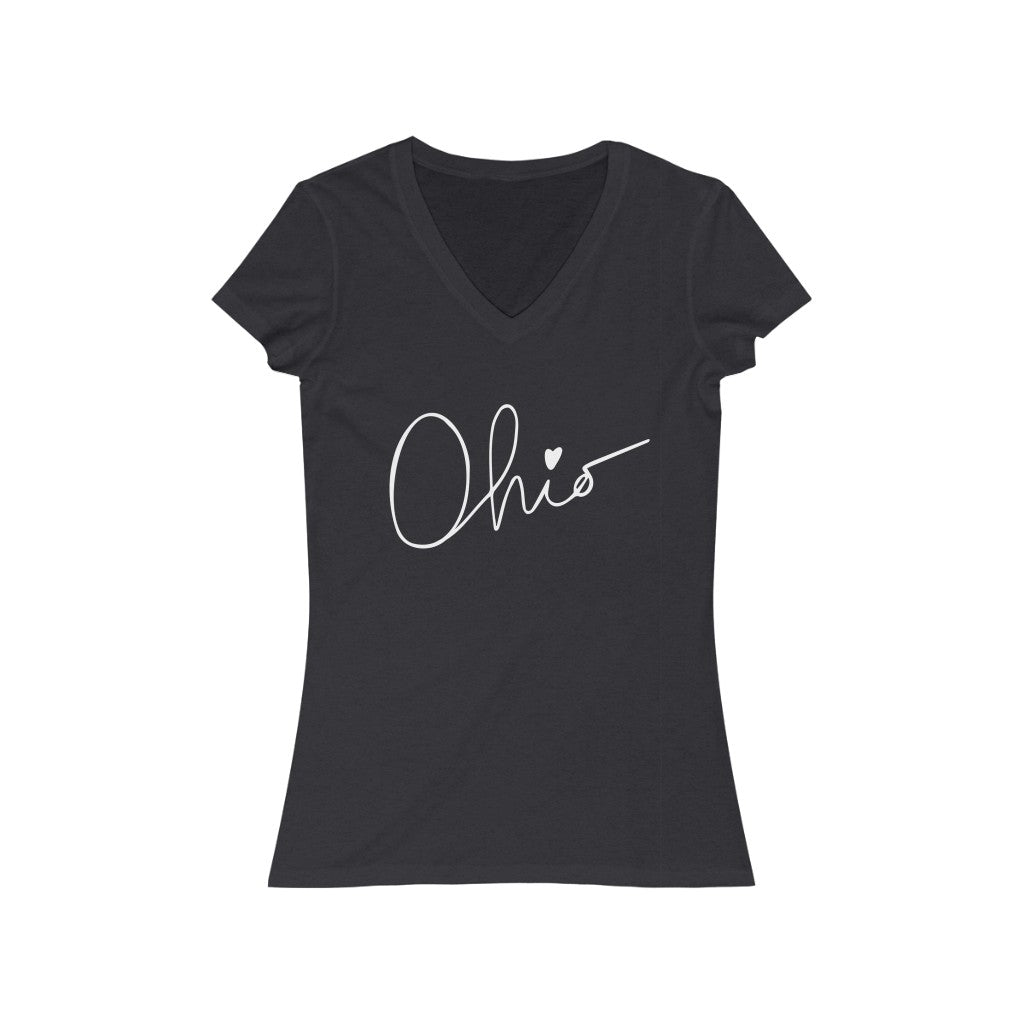 Ohio Love Women's Jersey V-Neck Tee