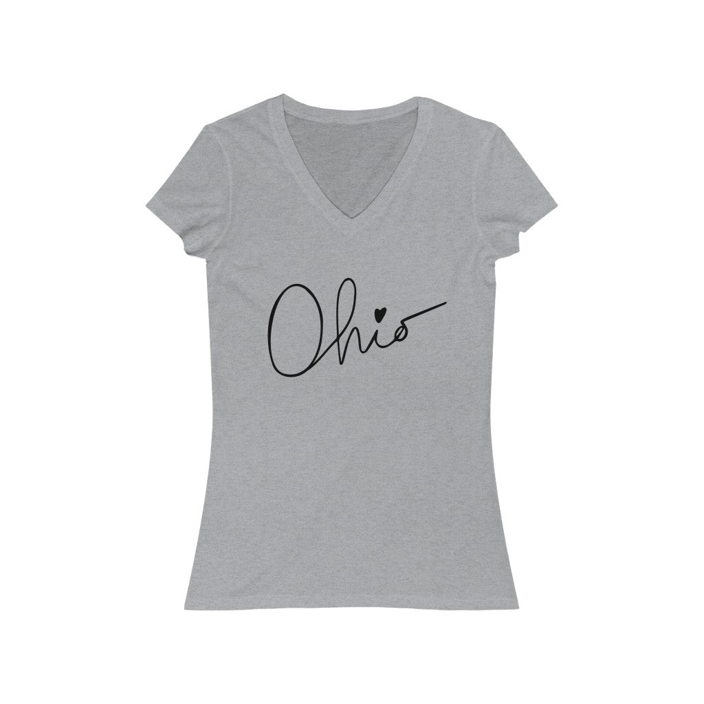 Ohio Love Women's Jersey V-Neck Tee