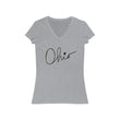 Load image into Gallery viewer, Ohio Love Women's Jersey V-Neck Tee
